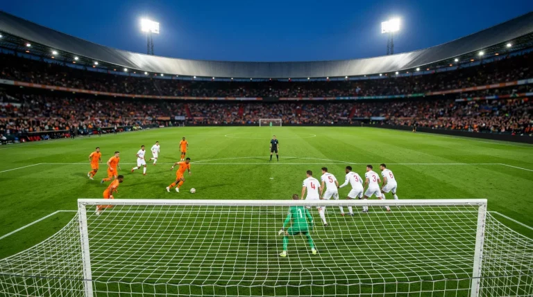 Voetbalveld met 1X2 keuze symbolen voor weddenschap