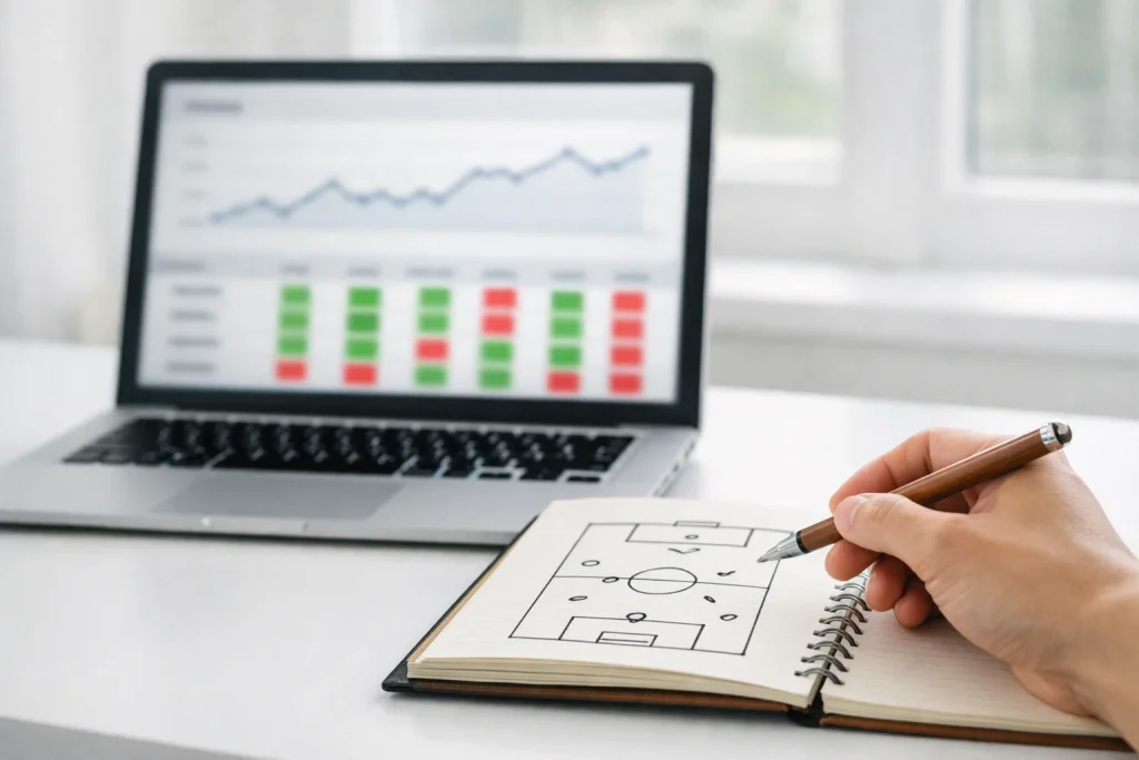 Voetbal wedden statistieken en data-analyse