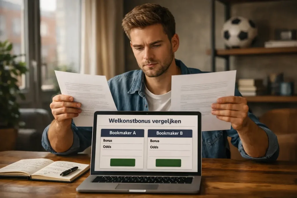 Welkomstbonus sport vergelijken bij Nederlandse bookmakers